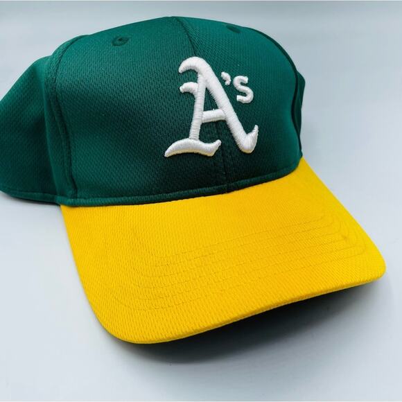 MLB Other - Teams MLB Oakland Athletics Green & Yellow Adjustable Mens Baseball Hat Cap